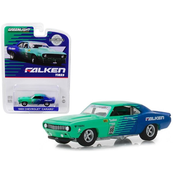 Greenlight 1969 Chevrolet Camaro No.88 Falken Tires Hobby Exclusive 1-64 Diecast Model Car 29959